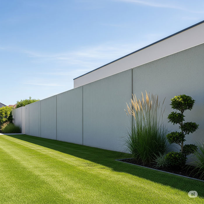 یک دیوار بتنی پیش‌ساخته مدرن و زیبا