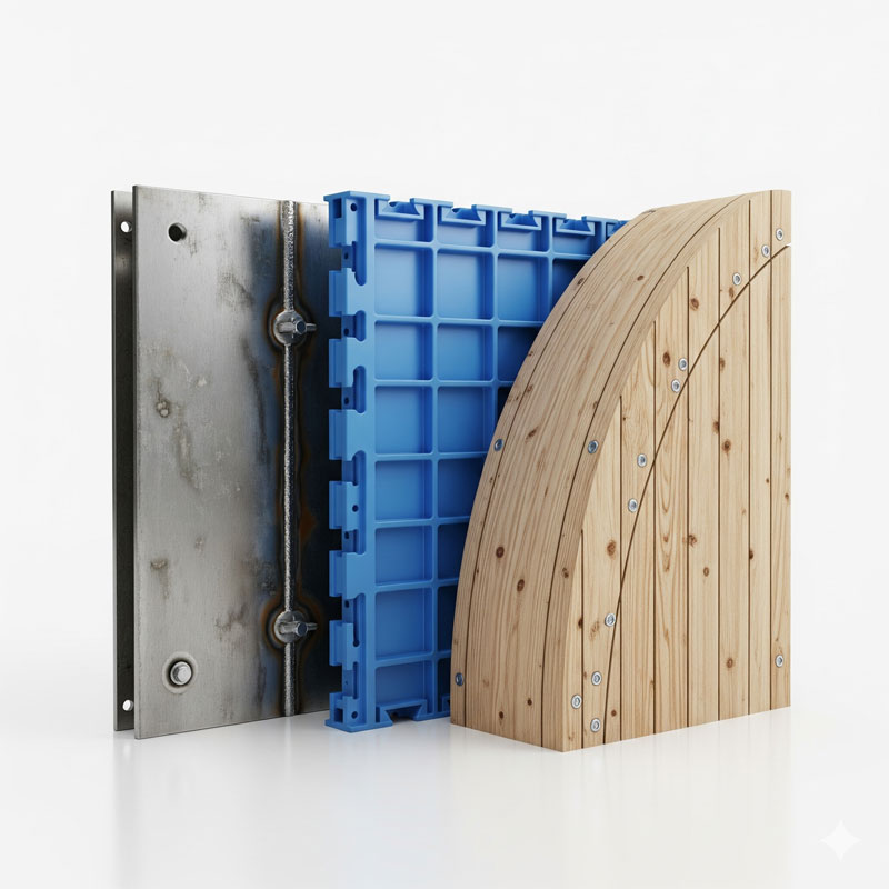 انواع قالب بتن فلزی، پلاستیکی و خاص