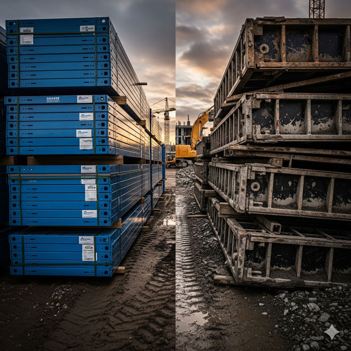 مقایسه قالب های بتنی نو و کهنه