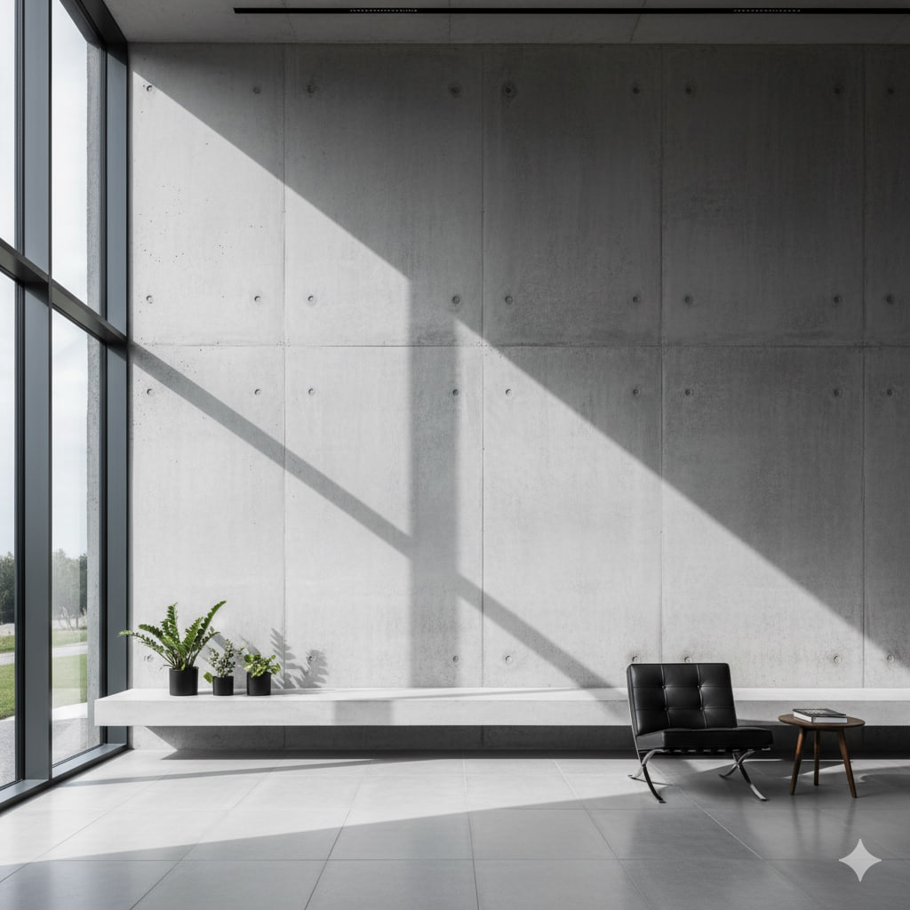 بتن اکسپوز با کیفیت استفاده شده در خانه با طراحی مدرن