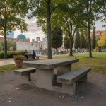 میز و صندلی بتنی