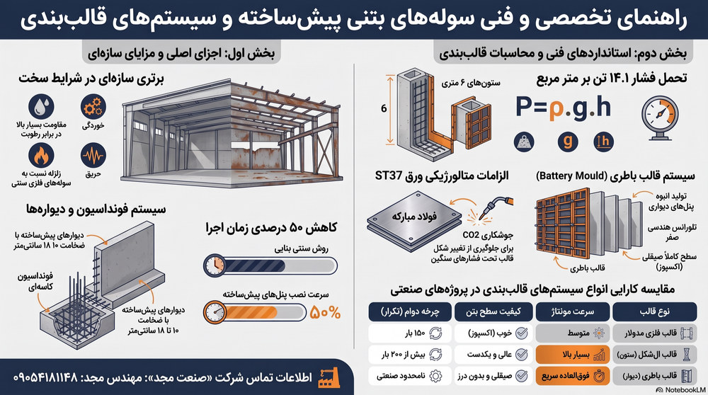 راهنمای فنی قالب سوله بتنی پیش‌ساخته