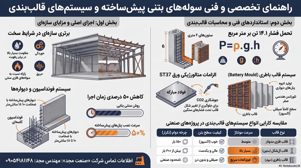 راهنمای فنی سوله‌های بتنی پیش‌ساخته