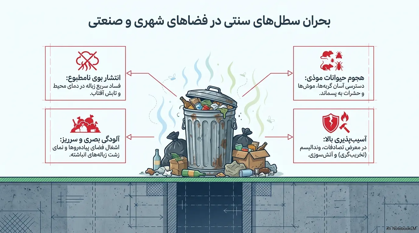 بحران سطل های سنتی و سطل زباله زیر زمینی