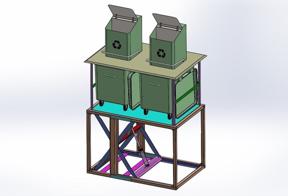 Underground Waste Bin render 6 سطل زباله زیر زمینی